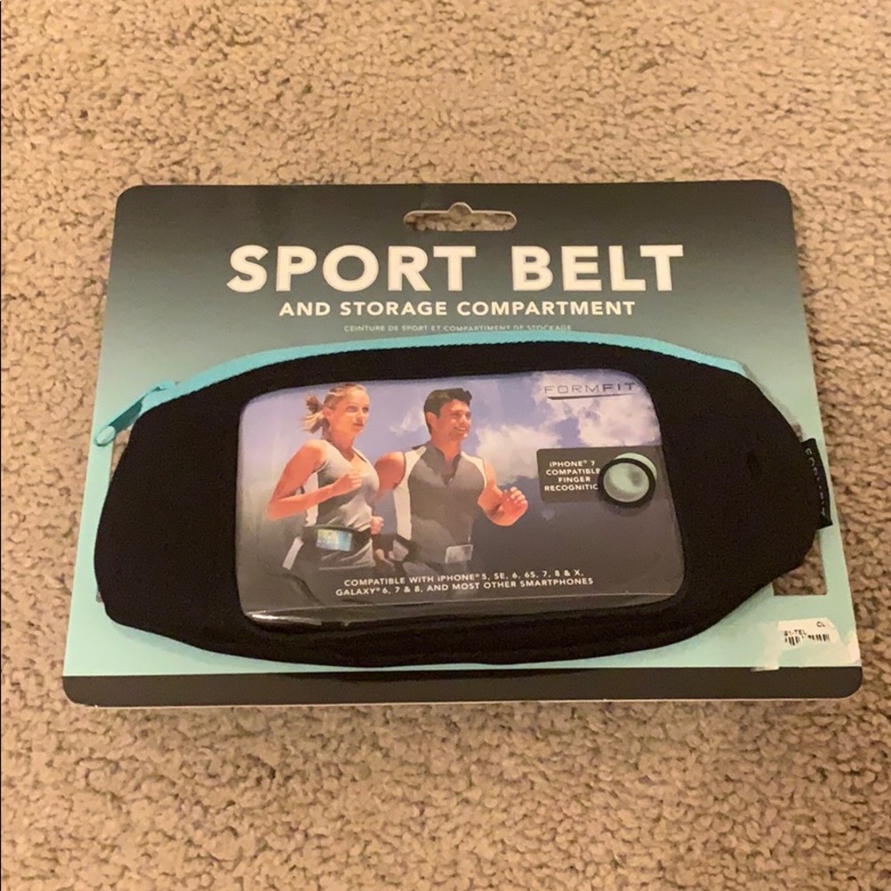 Sports belt and storage compartment